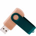 Флешка TWIST WOOD COLOR Светлое дерево с зеленым 4014.31.02.8ГБ